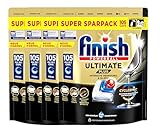 Finish Ultimate Plus Spülmaschinentabs – Geschirrspültabs für intensive Reinigung, Fettlösekraft und Glanz mit Schutzschild – 420 Finish Caps (4x105 Caps)
