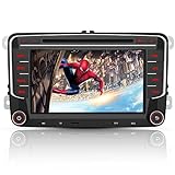 AWESAFE Radio für VW Golf 5 Golf 6 Skoda Seat, 2 DIN Autoradio mit Navi Bluetooth CD-Laufwerk 7 Zoll Bildschirm