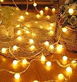 LED Lichterkette Außen, 20.1M 150LED Kugel Lichterkette, Lichterkette mit Stecker für Innen und Außen, 8 Leuchtmode,IP45 Wasserdicht, ideal für Weihnachten, Hochzeit, Party, Garten