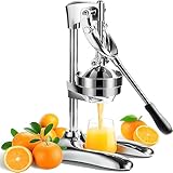 Retoo Saftpresse Manuell, Professioneller Zitrus-Entsafter, Rostfreier Edelstahl, Metall-Zitronenpresse, Zitruspresse und Orangenpresse, Lemon Orange Squeezer Juicer