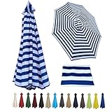 CZQGLYM 2 M 2,7 M 3 M Sonnenschirm Ersatzbezug，Sonnenschirm Balkon Anti-Ultraviolett, Wasserdicht，Für Terrassenschirm, Freischwingenden Sonnenschirm, Hinterhof, Pool (8ribs-3m(9.8ft),TYP-12)