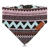 Made by Nami Boho Hundehalstuch in verschiedenen Größen für kleine und große Hunde (Lila, L)