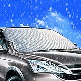 goldmiky Frontscheibenabdeckung,Frostschutz Auto Frontscheibe,Autoscheibenabdeckung,Sonnenschutz Windschutzscheibe,Sonnenblende,Auch gegen UV-Strahlung,Sonne,Staub,EIS,Frost und Schnee