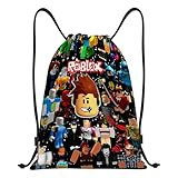 Cumnvulnt Rob-Lox Turnbeutel, Rob-Lox Sportbeutel für Jungs, Turnbeutel aus Polyester mit einseitigem Druck, ideal für Schule, Sport & Freizeit
