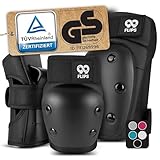 99FLIPS Inliner Schoner Erwachsene mit GS [6er Set] DIVE - L in Schwarz - Schoner Inliner Schlittschuhe Damen schützer Inliner Erwachsene - Knieschoner Schlittschuhschoner - Eislaufschuhe