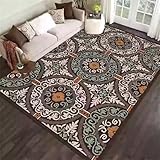 Generisch Flokati Teppich Retro Wohnzimmer große Fläche Dekoration Nicht verblassen Regenbogen blau Korridorteppich Waschbar In Waschmaschine 100X200CM
