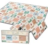 Spielmatte Baby, 180 × 200 cm, Krabbelmatte Baby Faltbar, Wasserdicht, Mit Aufbewahrungstasche, Spielteppich Schaumstoff Kinderteppich, Krabbeldecke für Baby Innen Außen, 1 cm Dick, Bunt
