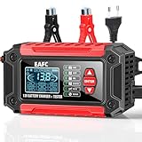 Autobatterie Tester&Autobatterieladegerät,12V /6A Batteriemessgerät LCD Analyzer Ladegerät Diagnosewerkzeug für Auto/Elektrofahrzeug/Motorrad/LKW/Technik Fahrzeug/AGM/LiFePO4 Batterie Etc