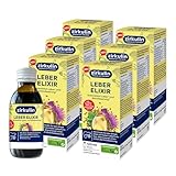 Zirkulin Leber-Elixir (6x 120 ml) – Unterstützung für Lebergesundheit & Reinigung - mit Cholin, Mariendistel, Traubenkern- und Brennnessel-Extrakt - antioxidativ & entwässernd - für tägliche Anwendung