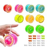 MirraSwit 9 Stücke Farbe Yo-Yos+21 Seil, Responsive Yoyo, Professiona Looping Yoyo für Anfänger, JoJo Reaktives Kugellager für Anfänger Geburtstag Party Gastgeschenk, Zufällige Farben
