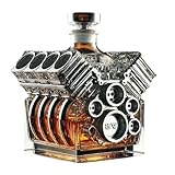 Generisch Whiskey Decanter, V8 Engine Shape Liquor Decanter Bottle, Alcohol Display for Bourbon Tequila Brandy Wine, Birthday Retirement Party Decor for Men