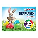 Metma B004 - Eierfarben, 4 Stück, Grün, Rot, Gelb, Blau, Warmfarben, Färbetabletten, Ostereier, Ostern