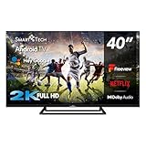 Smart Tech 40FA20V3UK, 40 Zoll (101 cm) Full HD LED-Fernseher, Smart Android, Netflix, YouTube, Video, Disney+