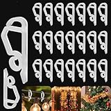 beueyfr Weihnachtslicht-Clip, Kunststoff-Dachrinnenhaken für den Außenbereich, wetterfest, Feiertags-Hänge-Clips, Mini-Lichthaken für Außenlichterkette, Weihnachtsdekoration (30 Stück)
