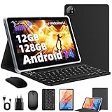 Rebecco Tablet 10 Zoll,Tablet Android 14 Bluetooth 5.4, 12GB RAM+128GB ROM (erweiterbar auf 1TB), Octa-Core Android 14, 1280x800 IPS HD Touchscreen, WiFi 6, Dual Kamera, 6000mAh, Widevine L1