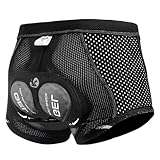 DSFIHJO Fahrradunterhose Herren Radunterhose Shorts Gelpolster Atmungsaktive rutschfeste Fahrradshorts Fahrradunterhose Mountain Bike Rennrad Reitshorts Gepolstert(XM-DNK-16803H,L)
