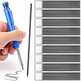 TXXATX 54 Stk Bleistiftminen für Zimmermannsbleistift 2,8 mm Solide Tieflochmarker Minen HB Tischler Bleistift Ersatzminen Schwarz Konstruktion Bleistift für Holzbearbeitung Anreißen Skizzen Schreiben