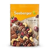 Seeberger Schoko-Mix, Einzigartige Schokoladen-Mischung mit Pekannüssen, Cashews, Cranberries und Kirschen - knackig & lecker - vegan (1 x 150 g)