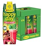 Rauch Happy Day Kirsche Banane | frischer Kirsch-Bananen-Nektar | mit besonders viel Vitamin C | 6x 1l Tetra Prisma