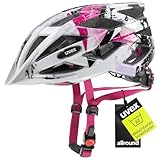 uvex air Wing - Leichter Allround-Helm für Damen und Herren - individuelle Größenanpassung - erweiterbar mit LED-Licht - White-pink - 52-57 cm