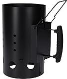 Bambelaa! Grillkohleanzünder Kohle Anzündkamin BBQ Grillanzünder Kamin Grillkamin Grillstarter Grill Holzkohle Ofen Anzünder Kohlestarter Holzkohlegrill Zubehör XXL Groß mit Doppelgriff ca. 19x30,5cm
