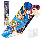 PAW Patrol rutschfeste Badematte für Kinder - Anti Schimmel Badewanneneinlage Fans, antibakteriell, mit Saugnäpfen, Aufhängern und Ablauflöchern, 100x40cm