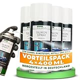 KOKA Premium Silikonspray 400 ml – Gleit- & Trennmittel, Schmier- & Gummi-Pflege, wasserabweisend, hitzebeständig – 4er Set (4 x 400 ml)