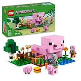 LEGO Minecraft Das Babyschwein-Haus, Set zum Videospiel mit Tierfiguren, Bauspielzeug mit Zombie-Piglin im Wald-Biom, Geschenk für Mädchen und Jungen ab 7 Jahren 21268