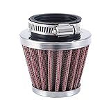 CarBole Universal Luftfilter Motorrad 38mm 39mm 40mm,Sportluftfilter Luft Filter für Roller ATV Moped Mofa Scooter, Rot
