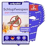 Schlupfwespen gegen Lebensmittelmotten – 2 Karten mit 1 Lieferung – Effektive & Chemiefreie Mottenbekämpfung – Natürliche Alternative zu Mottenfallen, Sprays & Pheromonfallen