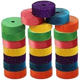 HONITANO 24 Stück Teiliges Bunte Holzräder für Spielzeugauto Basteln Mehrfarbiges Konstruktionsspielzeug Pädagogisch Fördernd für Motorische Fähigkeiten und Kreative Modellbau Anwendungen