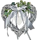 Türkranz ganzjährig für außen - Elegant dank Naturmaterialien - 30cm Frühlingsdeko für Haustür - Ganzjährig nutzbarer Türkranz - Hochwertige Deko für Haustür und Fensterdeko hängend