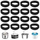 16 Stücke Katze-Wasser-Brunnen-Filter, Katze-Brunnen-Filterschwämme, Tankdichtung Filterringe, Wassertank-Dichtungsfilter, Katzenbrunnen Filter Schwamm, Rund Trinkbrunnen Schaum Filter