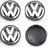 4 Stück Nabendeckel Volkswagen VW für 65mm Radnabendeckel Felgendeckel Felgenkappen Nabenkappen Wheel Caps Radnabenabdeckung
