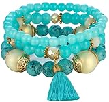 EDIBAZZAR Armbandset - Universalgröße - Elegante Vielfalt - Hochwertige Verarbeitung - HELLBLAU - Stilvolles Statement