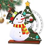 Weihnachts-Countdown-Dekor: Feiertags-Block-Display, drehbarer Schreibtischkalender aus Holz, saisonale Tischdekoration, festliche Regaldekoration, Wohnheim, Hoteldekoration, Countdown-Dekoration für