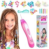 Geschenk für Mädchen - Haarschmuck Set mit Haarflechtmaschine, Haarflechtmaschine Mädchen, DIY Haardekoration, Flechtmaschine für Kinder, kreative Haarstyles