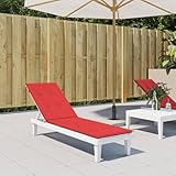 ShGaxin Liegestuhl-Auflage, Hollywoodschaukel Auflage, Sonnenliege Auflage, Gartenliege Auflage, Liegenauflage, Deckchair Auflagen, Rot (75+105) x50x3 cm