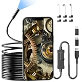Endoskopkamera mit Licht, Ennovor 1920 HD Endoskop with 8 LED Lights, IP67 wasserdicht Inspektionskamera,No WiFi Endoskopkamera handy, Rohrkamera for Android & iOS, Tablet (16.4 ft/5 m)