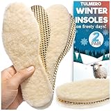 Thermoeinlegesohle Wollsohle für Winter Warme Schuheinlagen für Herren Damen und Kinder wärmende Einlegesohlen 2 Paare – TULMERO Einlagen Größe 43