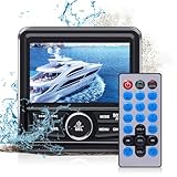 Geloo Marine Boot Stereo Radio Wasserdicht, MP5 Media Player mit 4.1” LED Digital Display, AM/FM Radioempfänger Universal für Boote, Yachten Marineboote, Boats