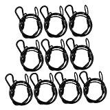 Mikinona 10 Stück Teiliges Bühnenlicht Sicherheitskabel aus Schwarzem Stahlseil Traglast Strapazierfähiges Sicherheitsdrahtseil für Kleine Bühnenbeleuchtung Zuverlässige Sicherung für