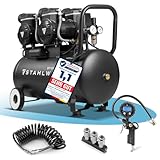 STAHLWERK Kompressor 50 L Tank (Schwarz - Vollausstattung)