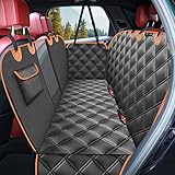 KYG Hundedecke für Auto Rückbank, Rücksitz mit Seitenschutz und Sichtfenster, Kratzfeste und Wasserabweisende Autodecke Hund, Hundematte, Rücksitzbank, 135 x 148 cm Schwarz