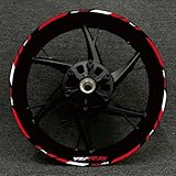 GKHUBJFH Felgenaufkleber Magnete Für YZF R15 Motorrad 17 Zoll Innen- Und Außenfelgennabe Aufkleber Dekoration Wasserdicht Reflektierende Aufkleber(T)