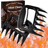 2 Stück Bear Claws Fleischwolf für BBQ, die Original Bear Paws Shredder Claws, perfekt zerkleinertes Fleisch, leicht heben, handhaben, zerkleinern und schneiden Fleisch, Schweinefleisch Shredder Claw