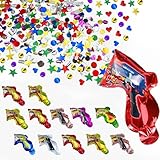 KOBOKO 12 Stk Konfetti Pistolen Set, Konfettikanone Hochzeit Party Deko, Party Confetti Kanone Konfetti Geburtstag Glitzer Papier, Konfettipistole Ballons Tischfeuerwerk Konfettis Geburtstag Jubiläum