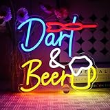 OYCGZV Dart Bier Neon Schild Darts Bar Led Neon Schild Wand Beer Bar Neon Sign Game Led Schild für Bier Bar Resturant Wohnzimmer Schlafzimmer Männerhöhle Party Home Dekor Store Geschenke