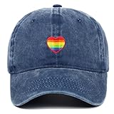 TRIXES Blau Denim Regenbogen Kappe - Mütze mit Denim-Effekt - Perfekt für LGBTQIA2s+ - Zeigen Sie Unterstützung & Vielfalt, blau, 1-2