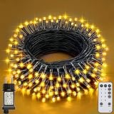 LED Lichterkette Innen Außen, 220LEDs & 29.2M Lichterkette Weihnachtsbaum, 8 Modi IP44 Wasserdicht Fairy Lights mit Fernbedienung & Timer, für Weihnachten, Garten, Party, Hochzeit - Warmweiß